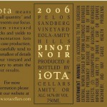 Iota 2006 Back Label