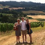 Joelle, Andy, Catherine with Pelos Sandberg Vineyard in background